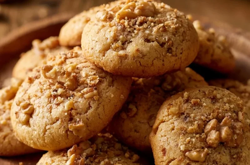 Buttery walnut cookies that melt in your mouth, fresh from the oven.