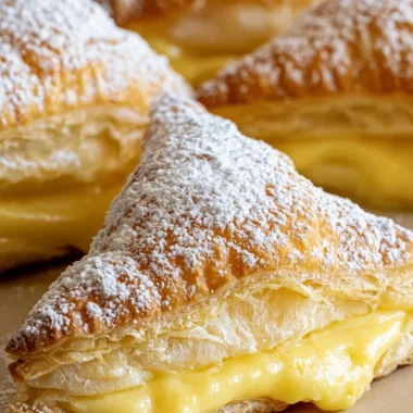 Creamy puff pastries filled with rich custard on a plate