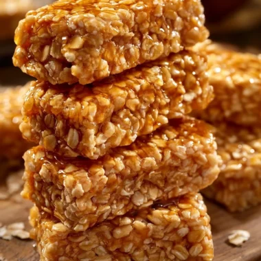 Delicious easy oatmeal honey bars ready to eat.