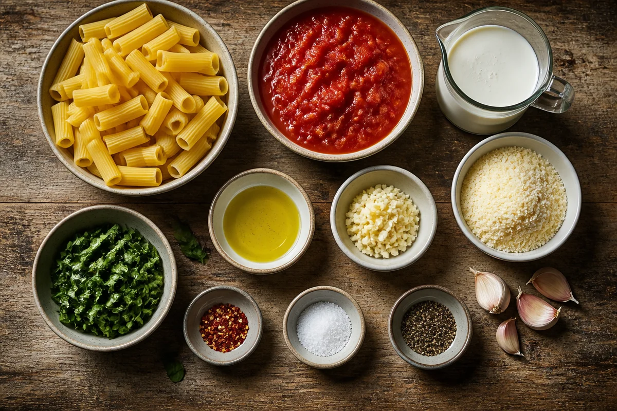 Creamy Tomato Garlic Rigatoni